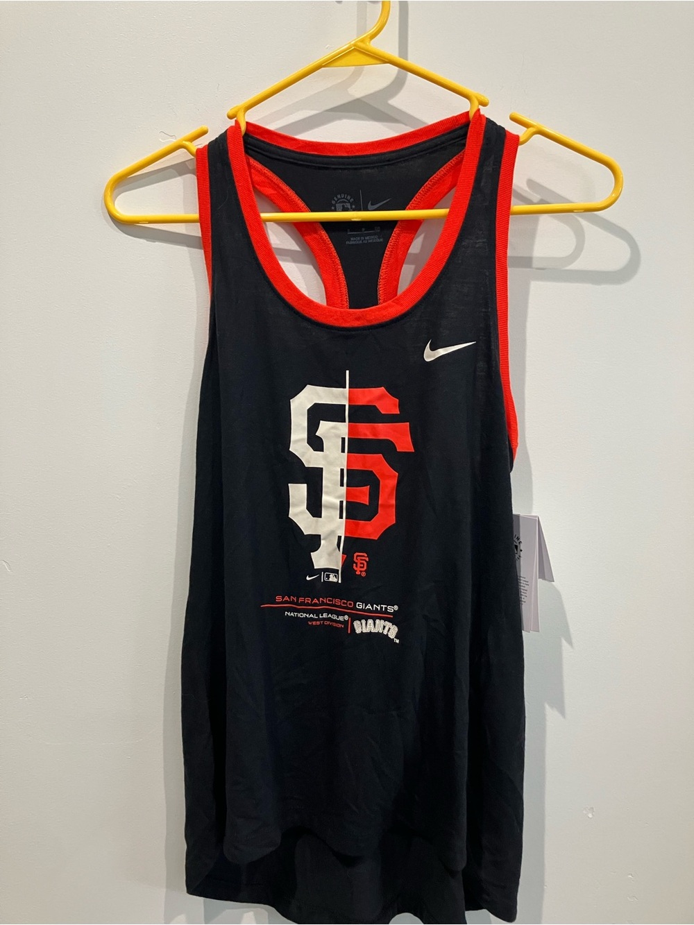 Nike MLB San Francisco Giants Baseball Black and Orange Athletic Tank Top